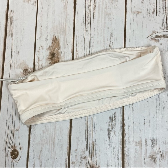 Tori Praver‎ Renee Smocked Bandeau Bikini Top Moonstone Size Small - Picture 5 of 7